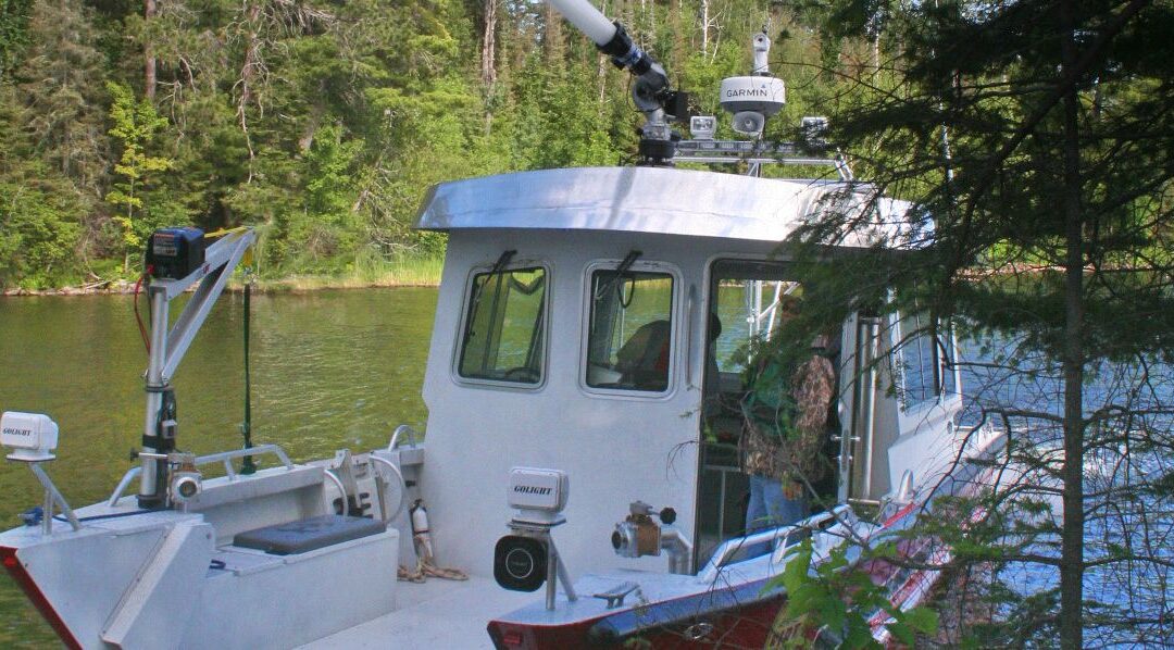 LAKE ASSAULT FIREBOAT ASSISTS WITH FOSS LAKE WILDFIRE IN THE BOUNDARY WATERS CANOE AREA WILDERNESS