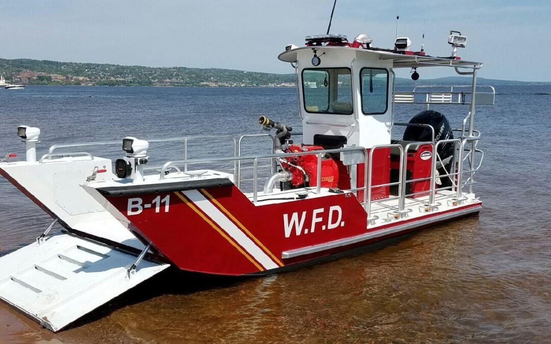 LAKE ASSAULT FIREBOAT ON DUTY AT THE WACONIA FIRE DEPARTMENT IN MINNESOTA
