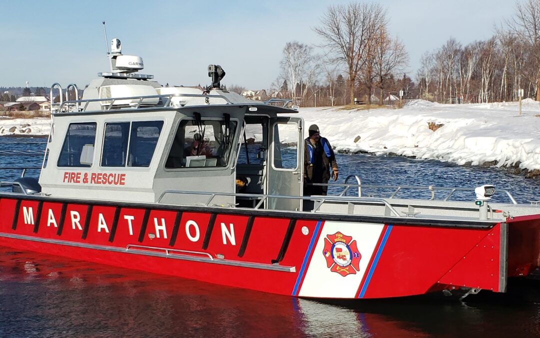 Lake Assault Boats Fireboat Serving with Marathon Petroleum at its Garyville, Louisiana Refinery Operation